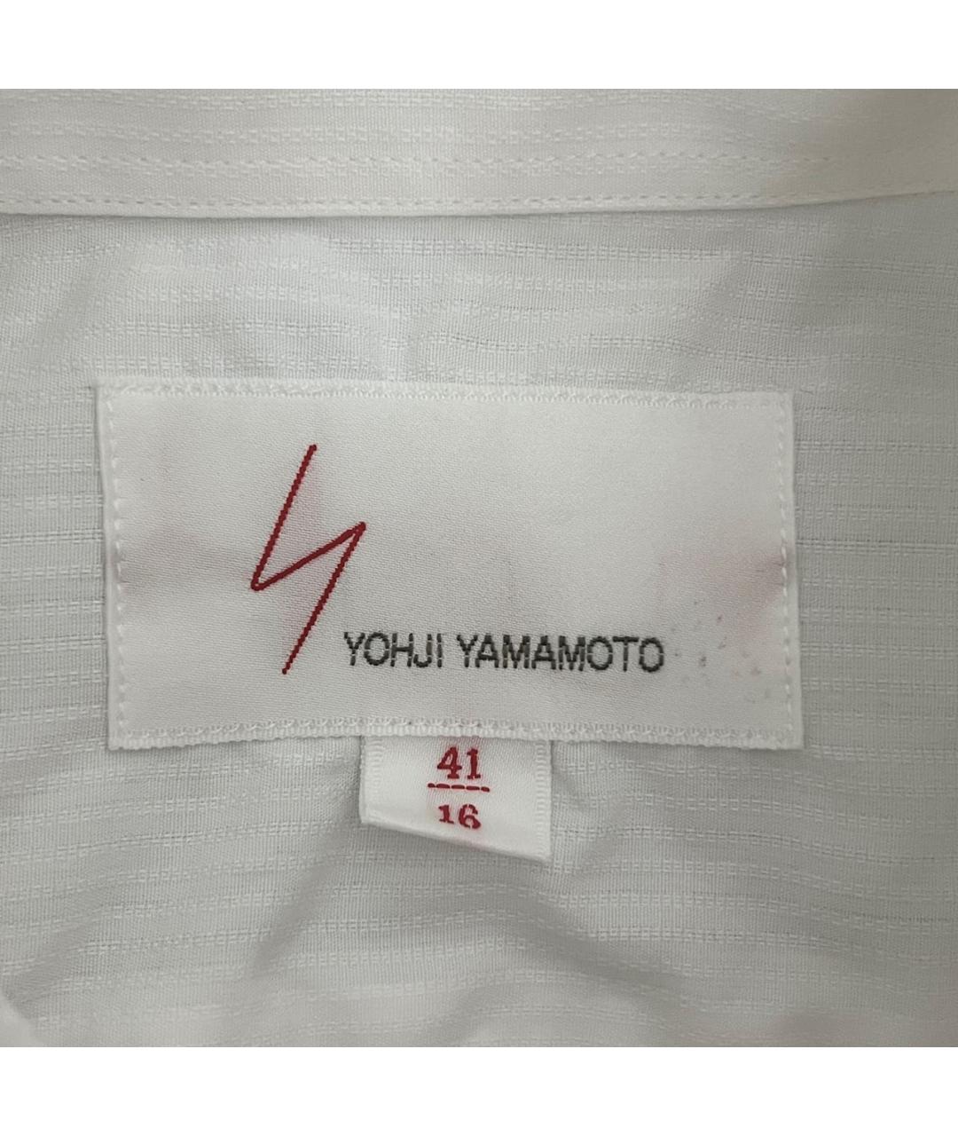 YOHJI YAMAMOTO Белая хлопковая классическая рубашка, фото 5