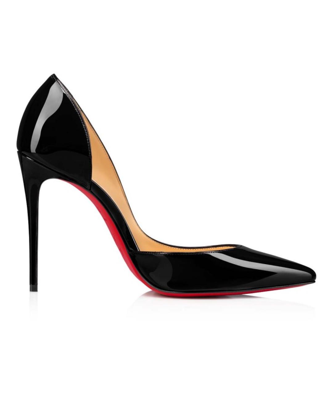 CHRISTIAN LOUBOUTIN Черные кожаные туфли, фото 1