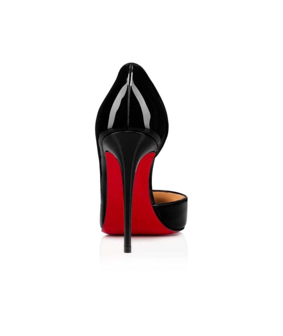 CHRISTIAN LOUBOUTIN Черные кожаные туфли, фото 3