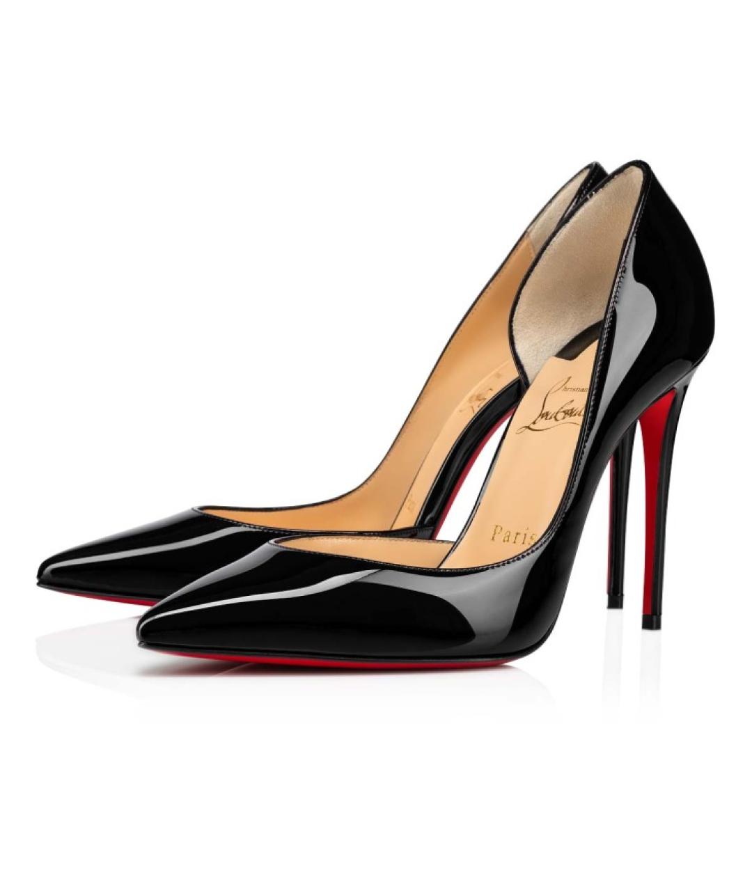 CHRISTIAN LOUBOUTIN Черные кожаные туфли, фото 2