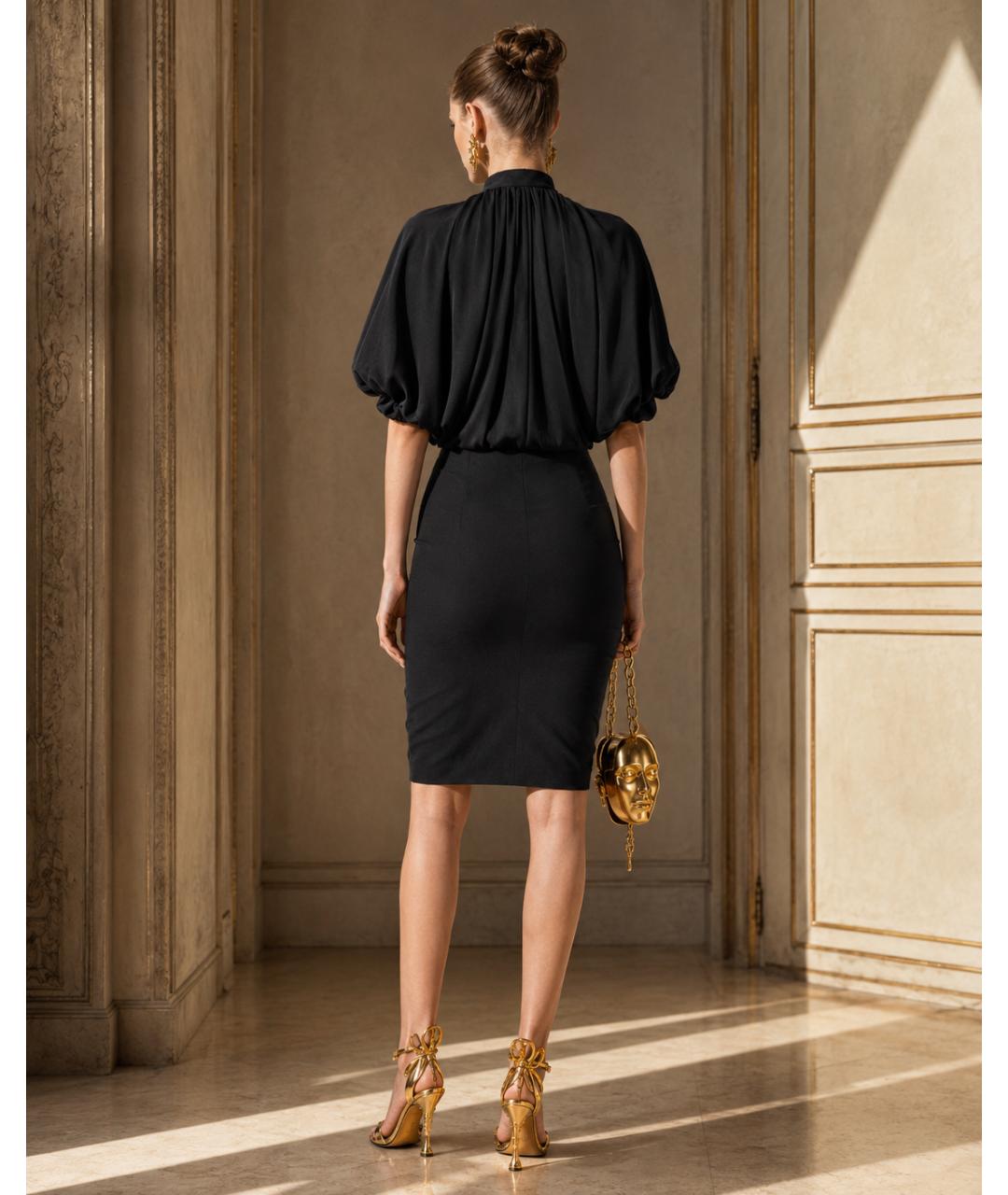 GIVENCHY Черное шерстяное вечернее платье, фото 6