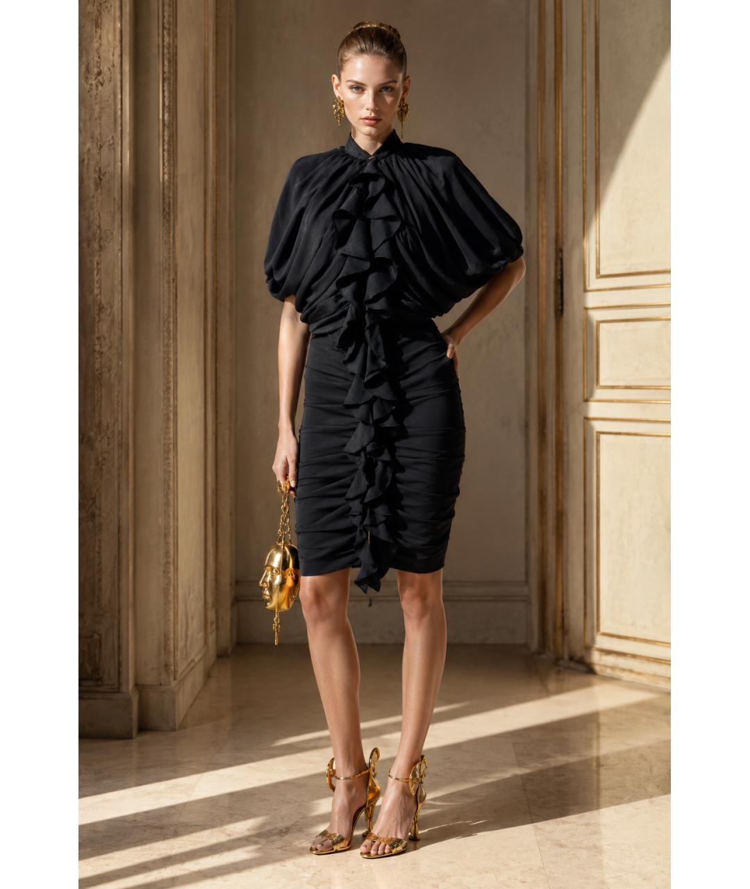 GIVENCHY Черное шерстяное вечернее платье, фото 5