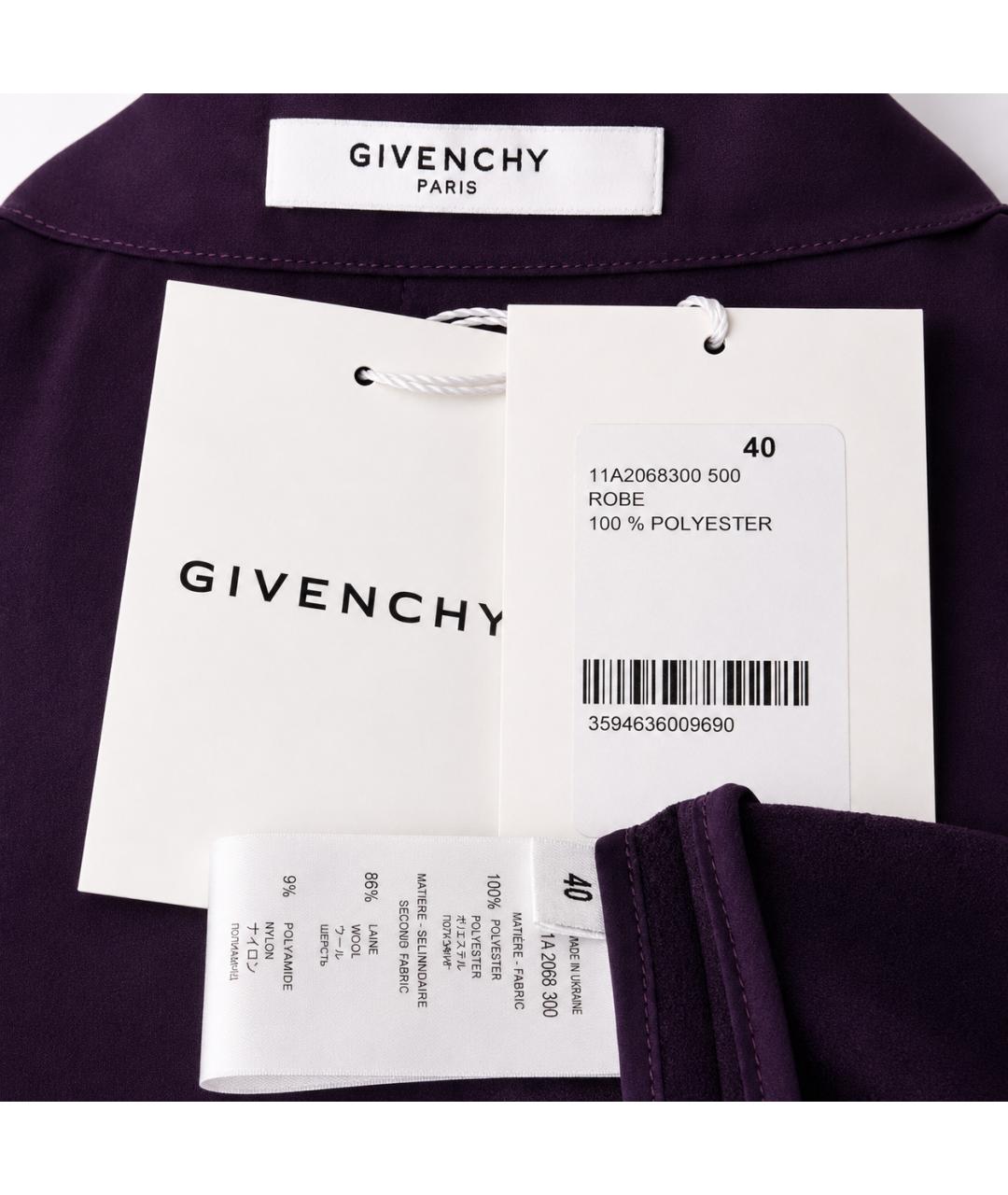 GIVENCHY Фиолетовое шерстяное вечернее платье, фото 4