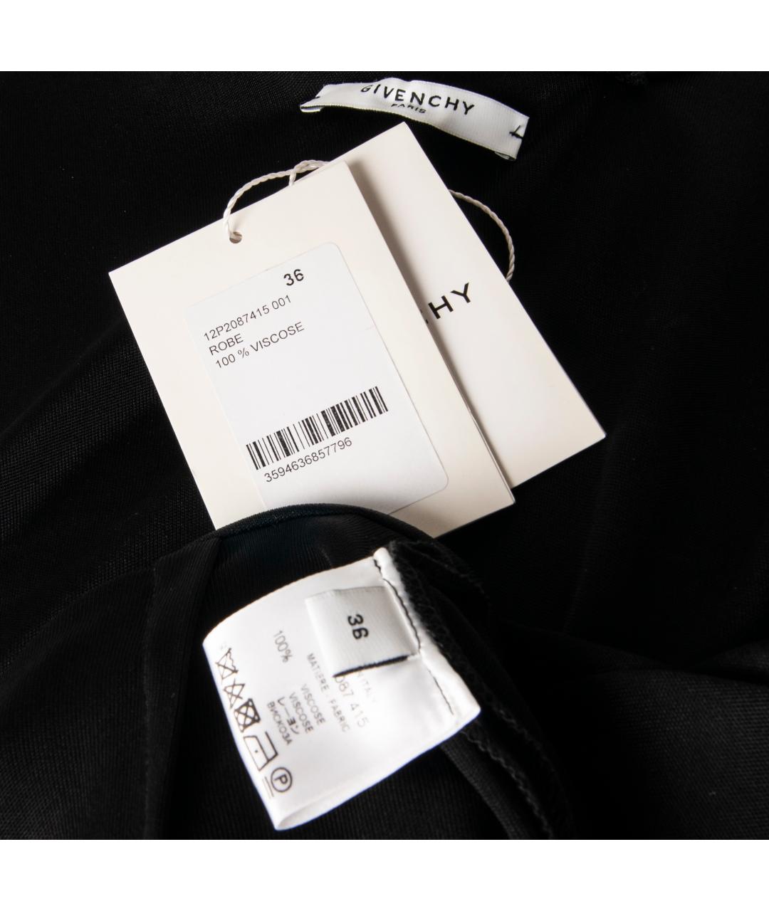 GIVENCHY Черное вискозное коктейльное платье, фото 4