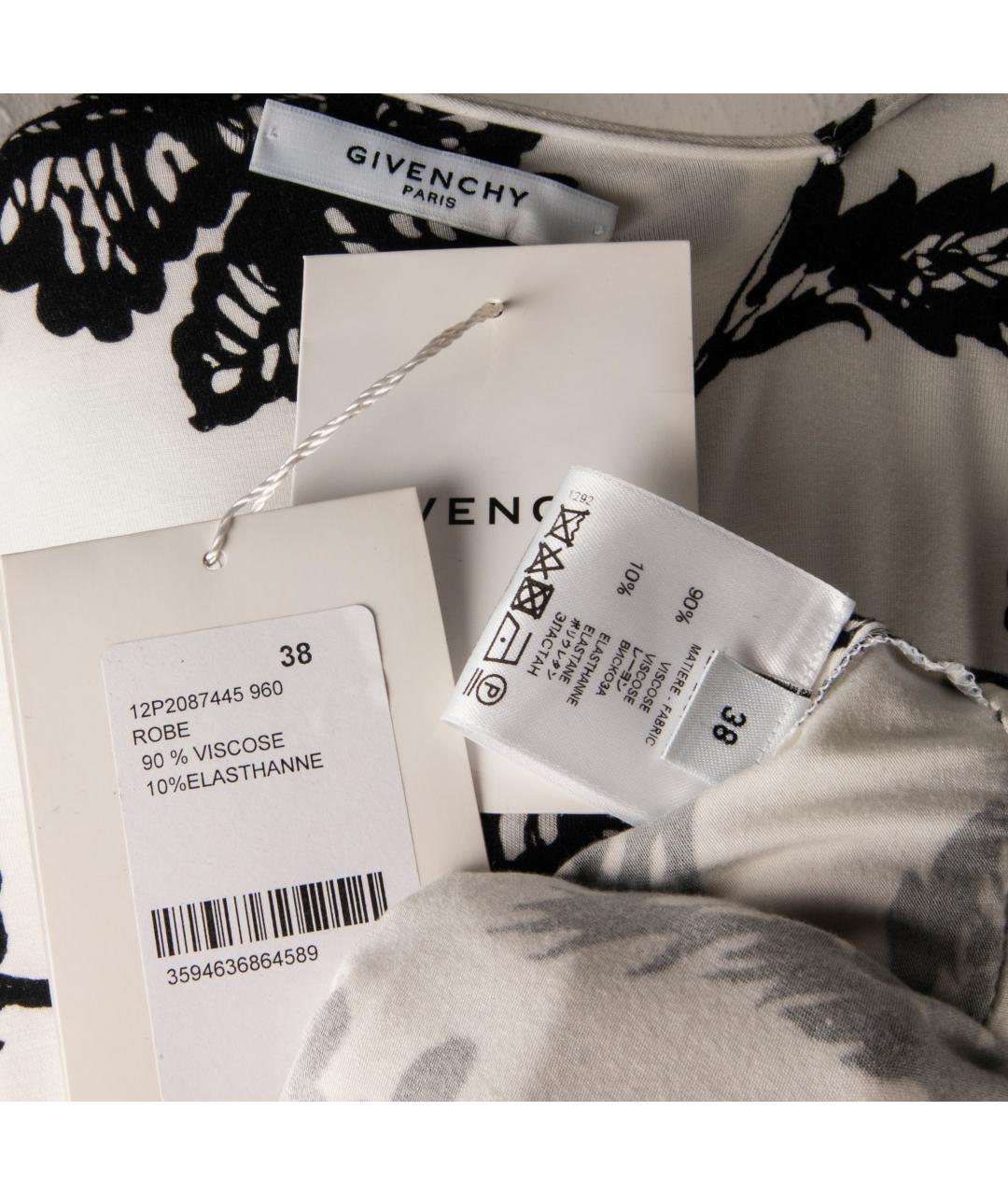 GIVENCHY Белое вискозное коктейльное платье, фото 5
