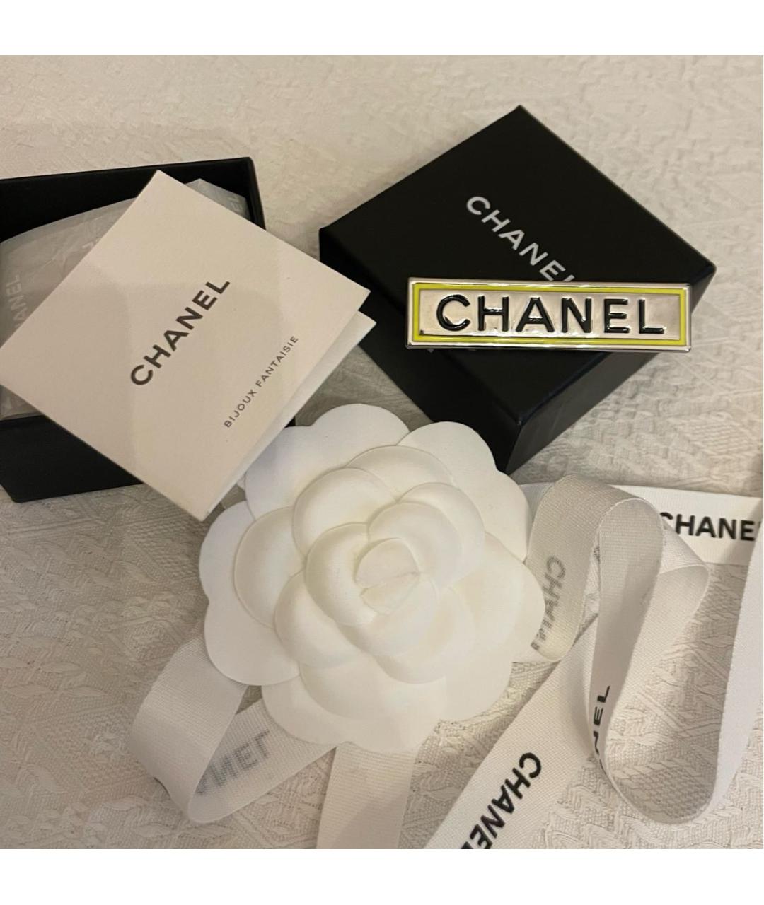 CHANEL Серебряная металлическая булавка / брошь, фото 2