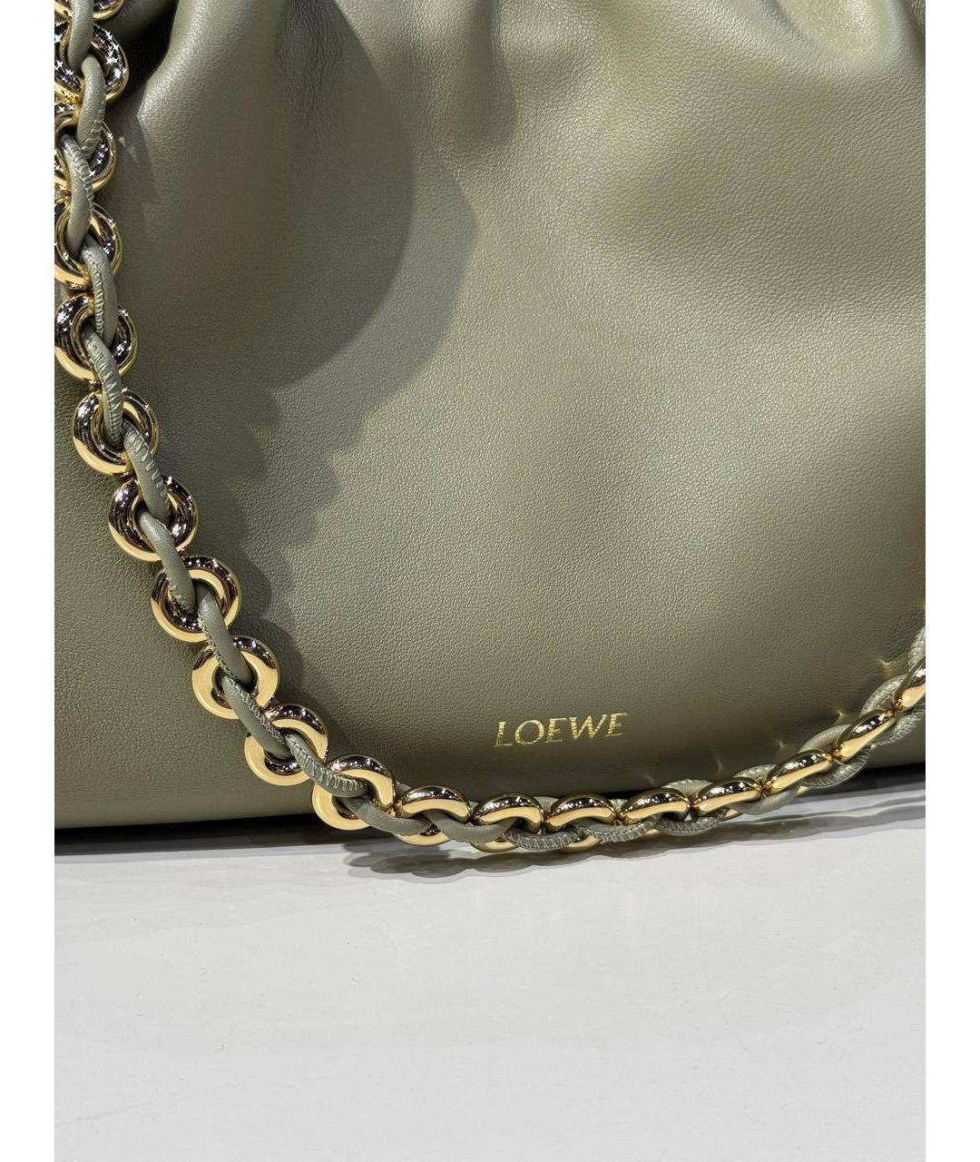 LOEWE Зеленая кожаная сумка через плечо, фото 4