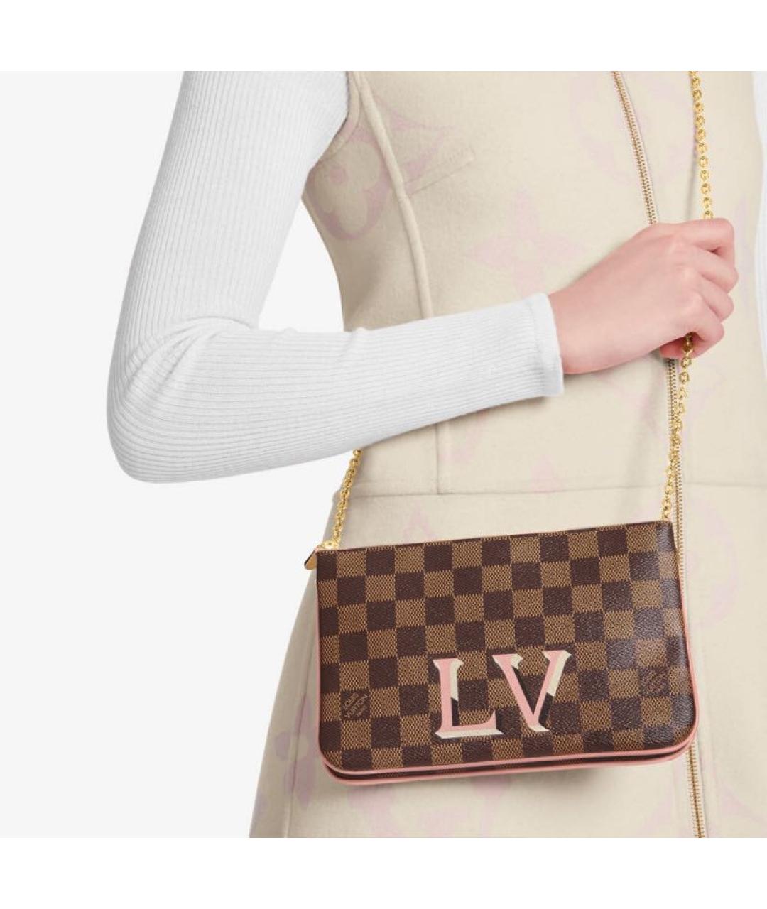 LOUIS VUITTON Коричневая сумка через плечо, фото 5