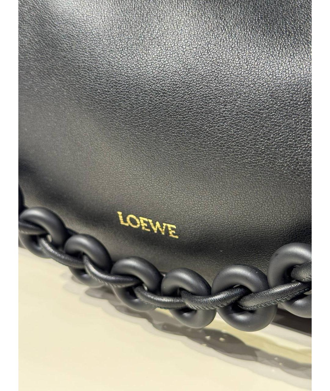 LOEWE Черная кожаная сумка через плечо, фото 4