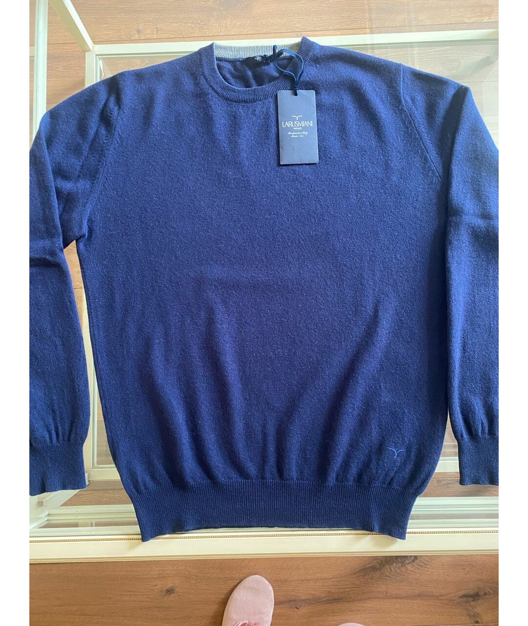 LARUSMIANI Синий кашемировый джемпер / свитер, фото 7