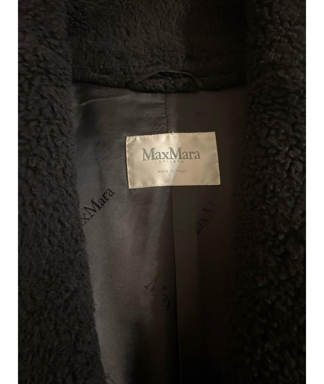 MAX MARA Черная шерстяная шуба, фото 3