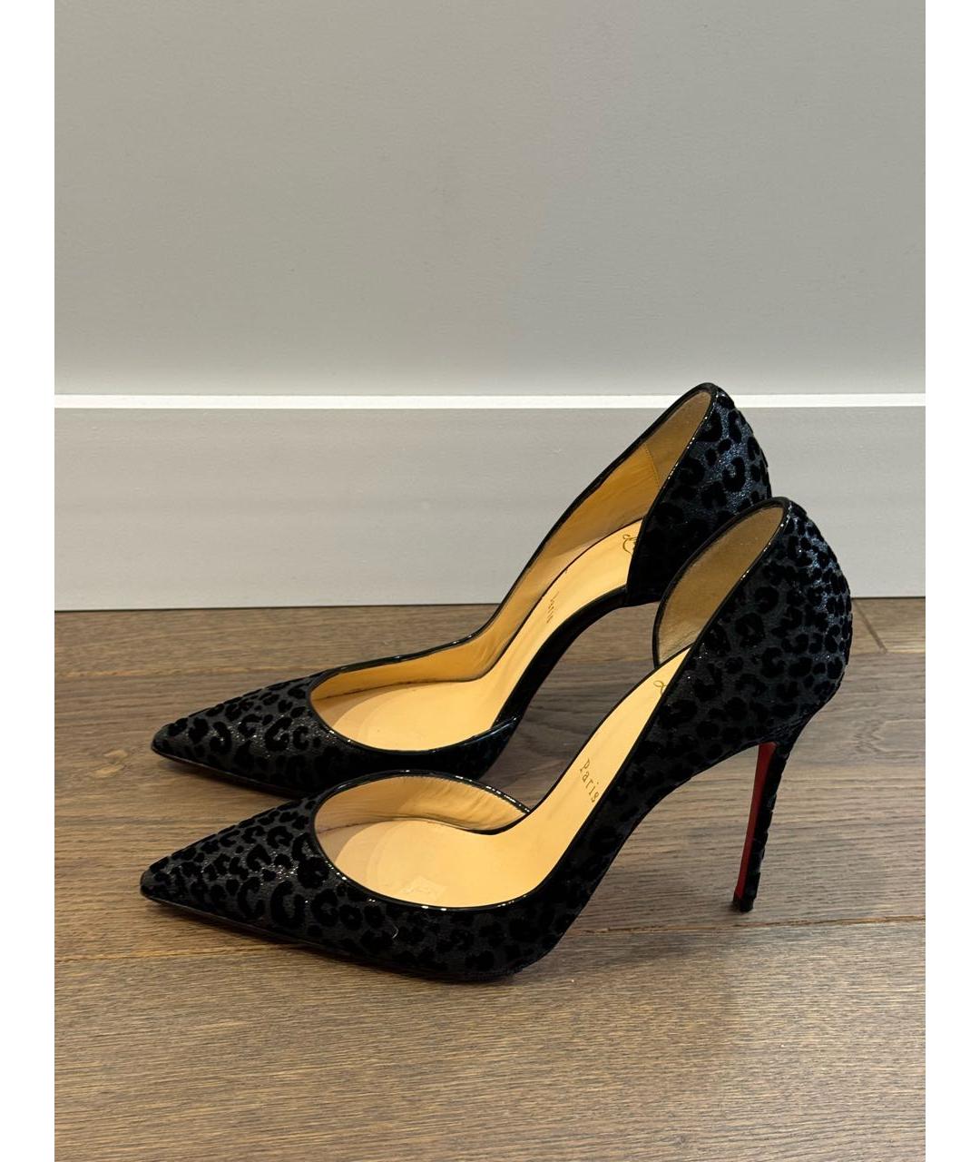 CHRISTIAN LOUBOUTIN Черные кожаные туфли, фото 6