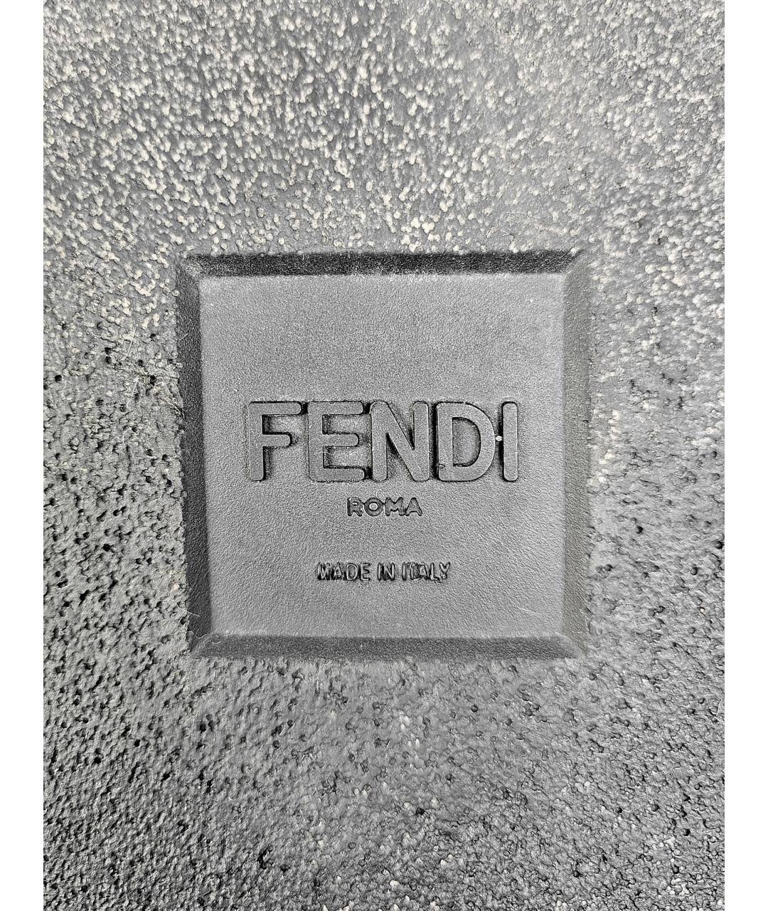 FENDI Черные кожаные лоферы, фото 8