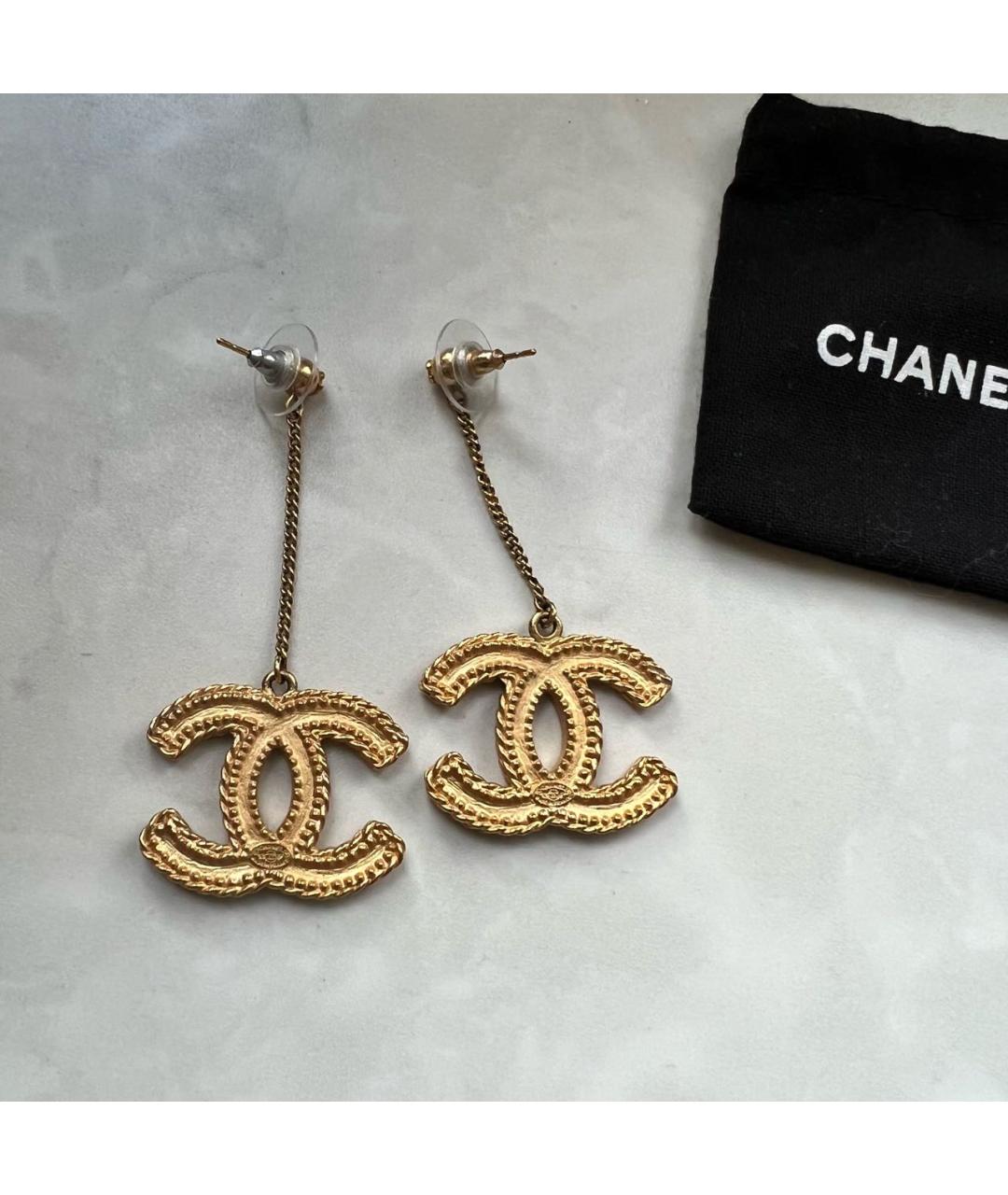 CHANEL Золотые серьги, фото 3