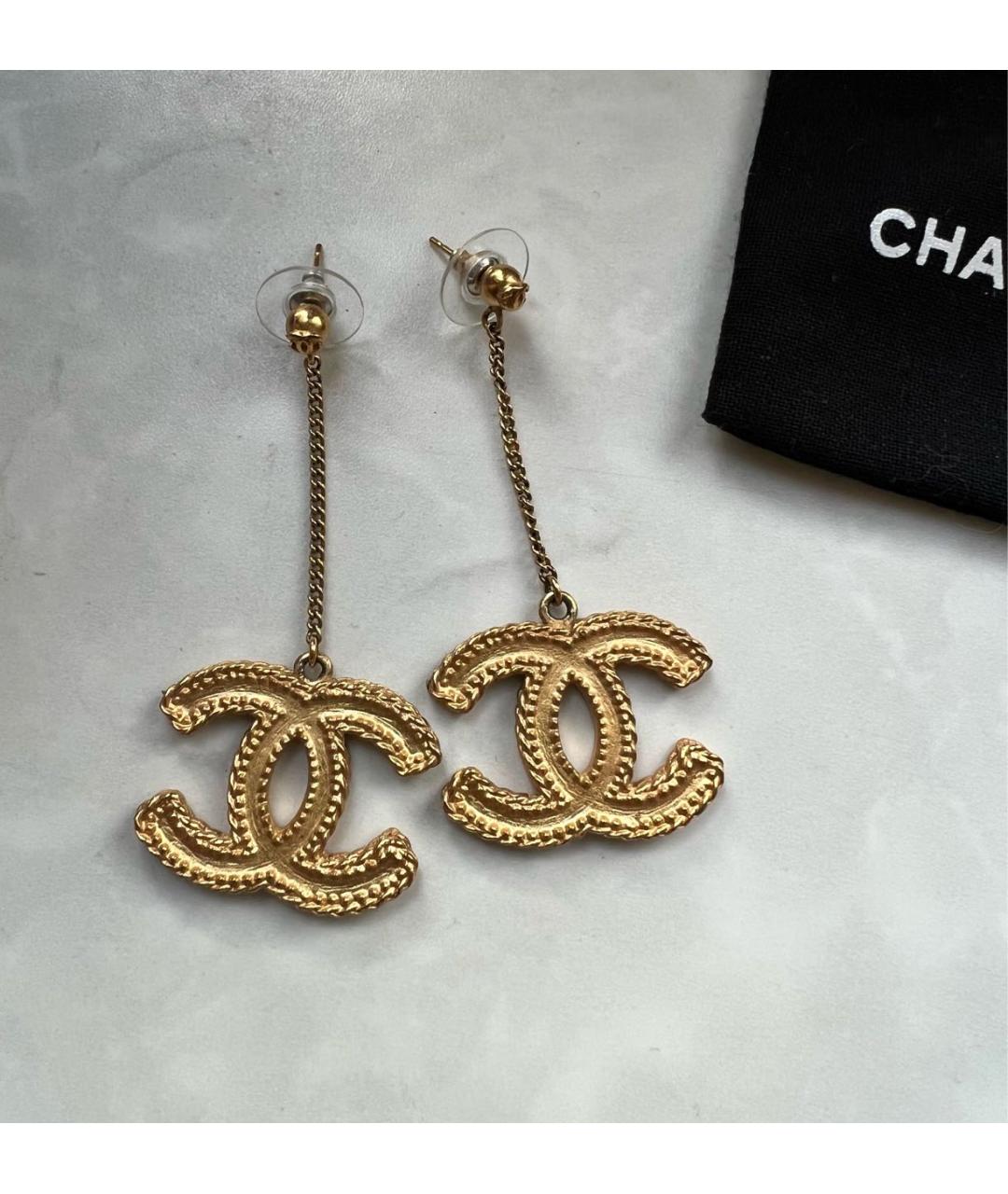 CHANEL Золотые серьги, фото 5