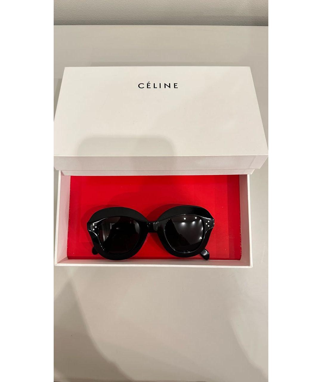 CELINE Черные пластиковые солнцезащитные очки, фото 4