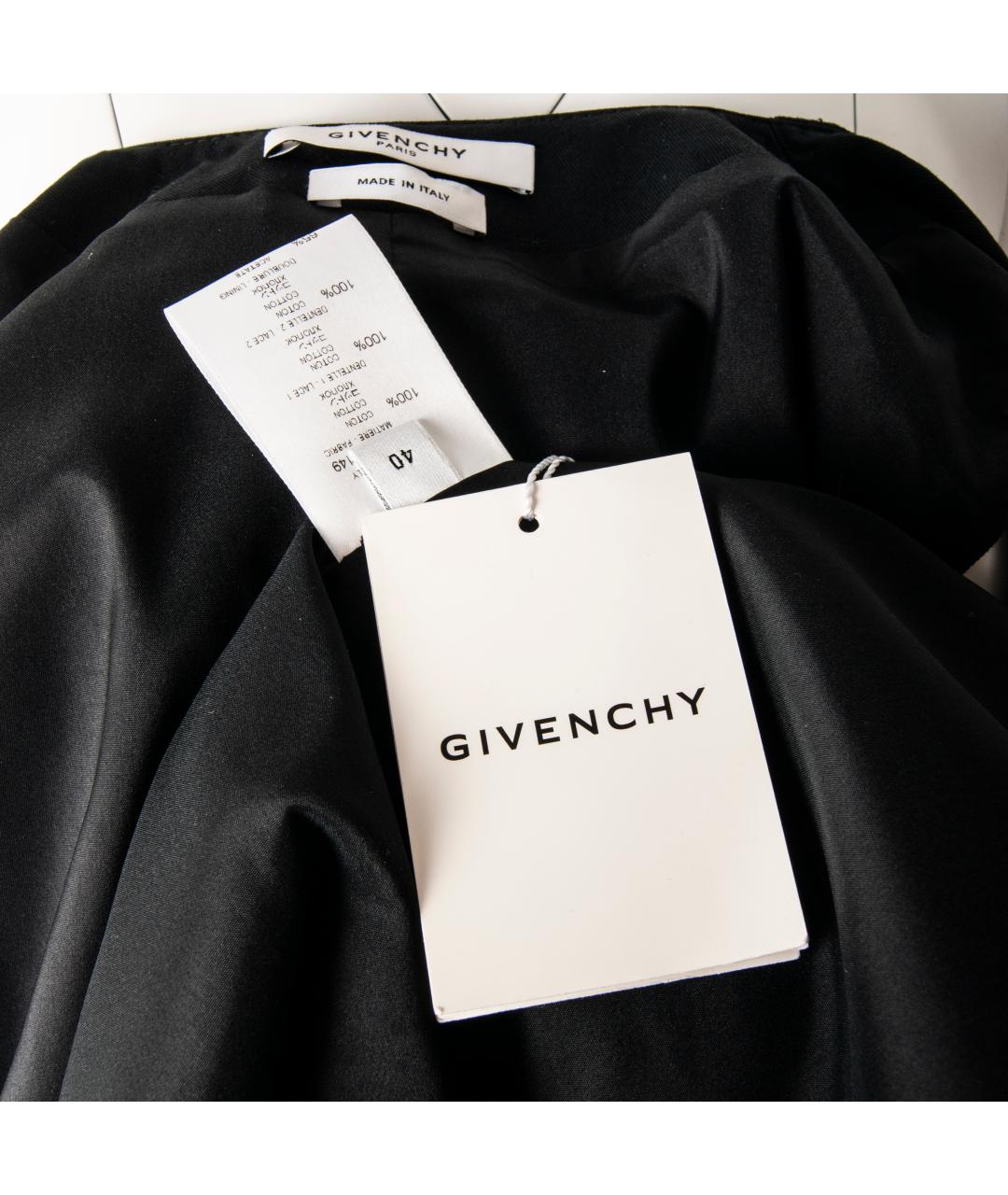 GIVENCHY Черное хлопковое коктейльное платье, фото 4