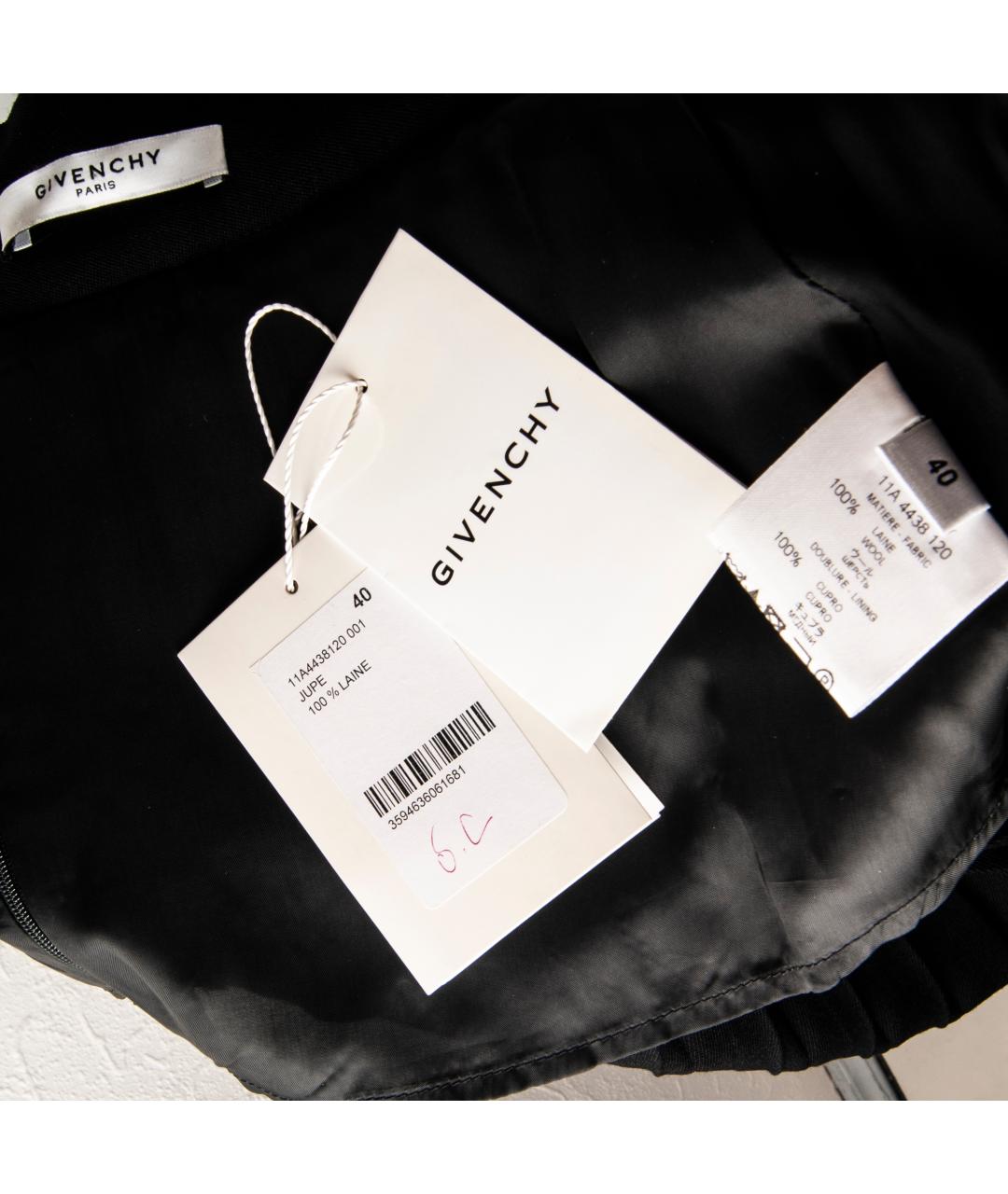 GIVENCHY Черная шерстяная юбка миди, фото 5