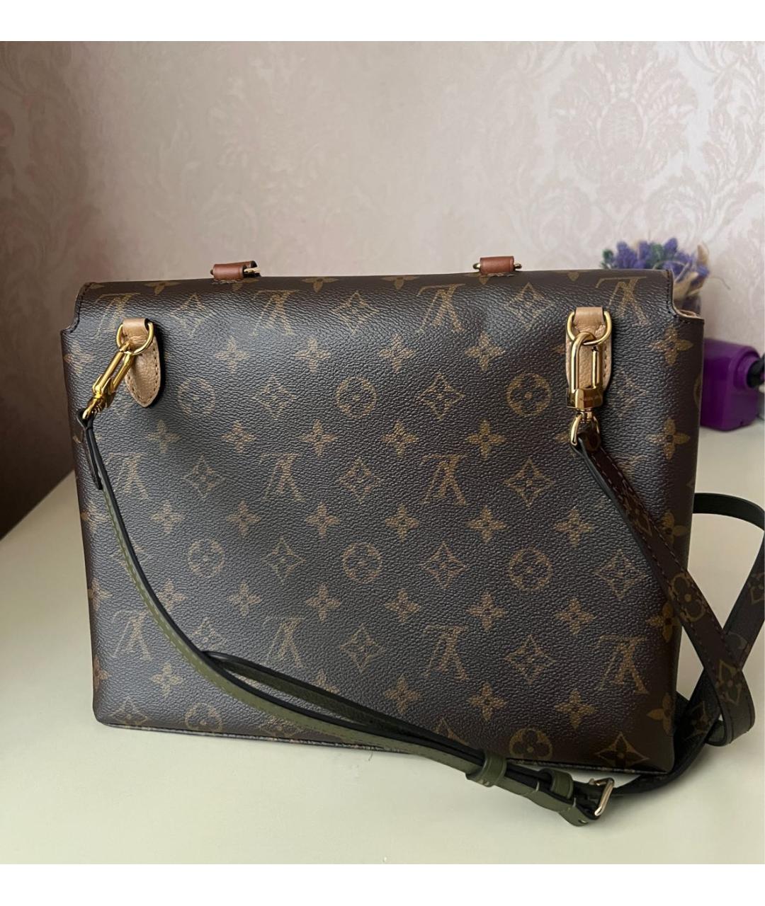 LOUIS VUITTON Коричневая сумка с короткими ручками, фото 3