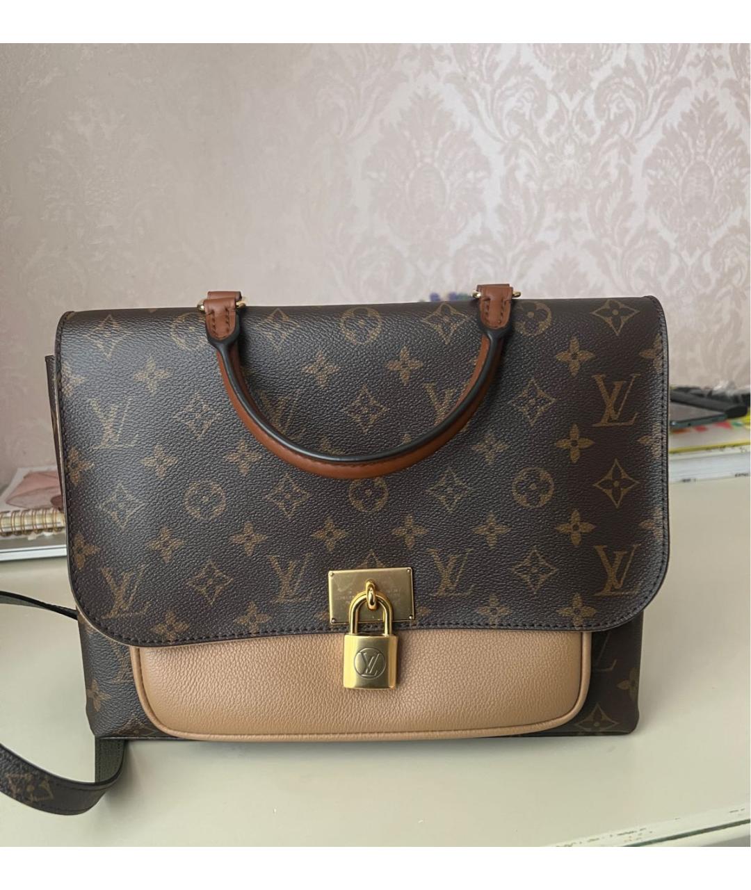 LOUIS VUITTON Коричневая сумка с короткими ручками, фото 8