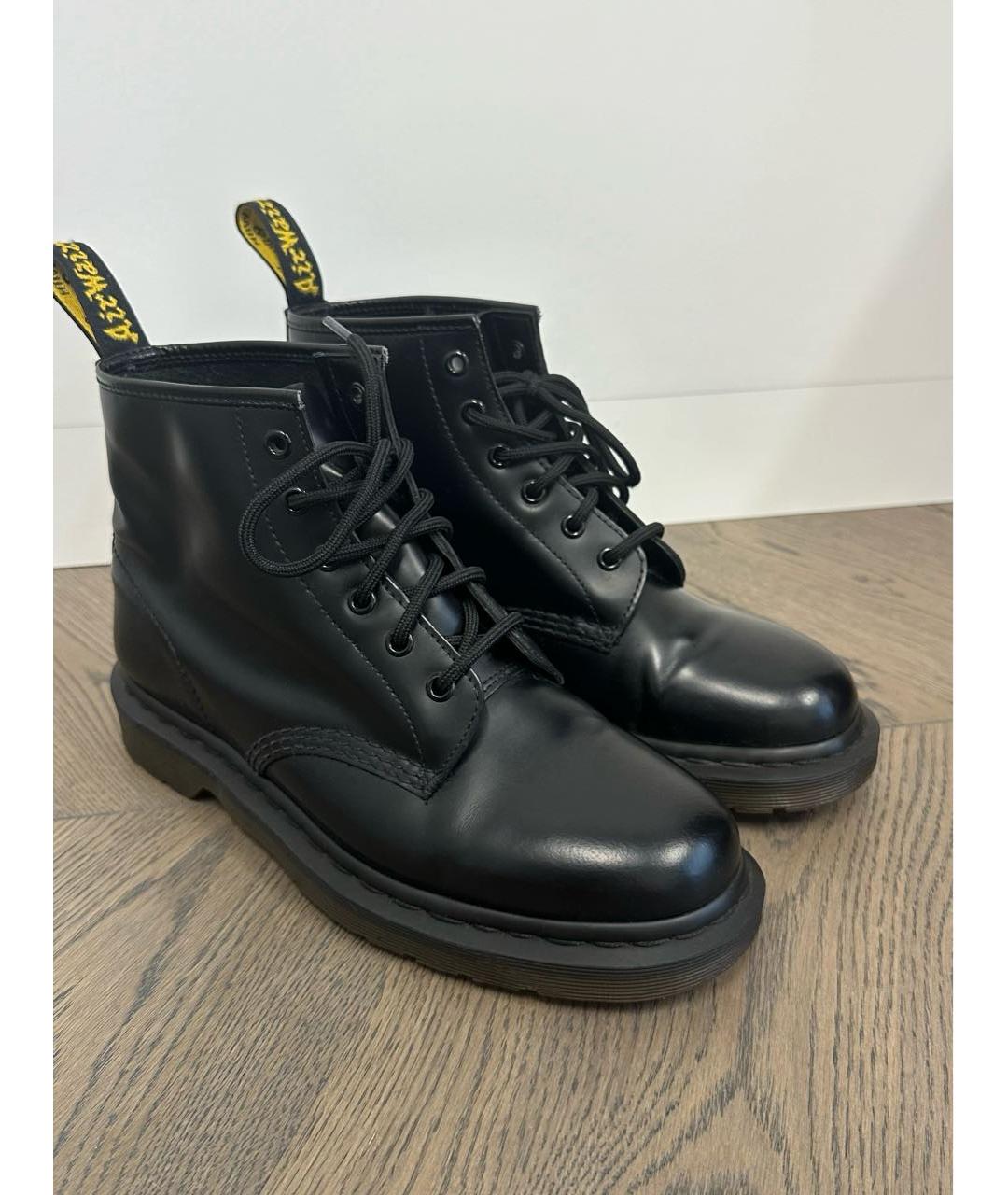 DR. MARTENS Черные кожаные высокие ботинки, фото 5