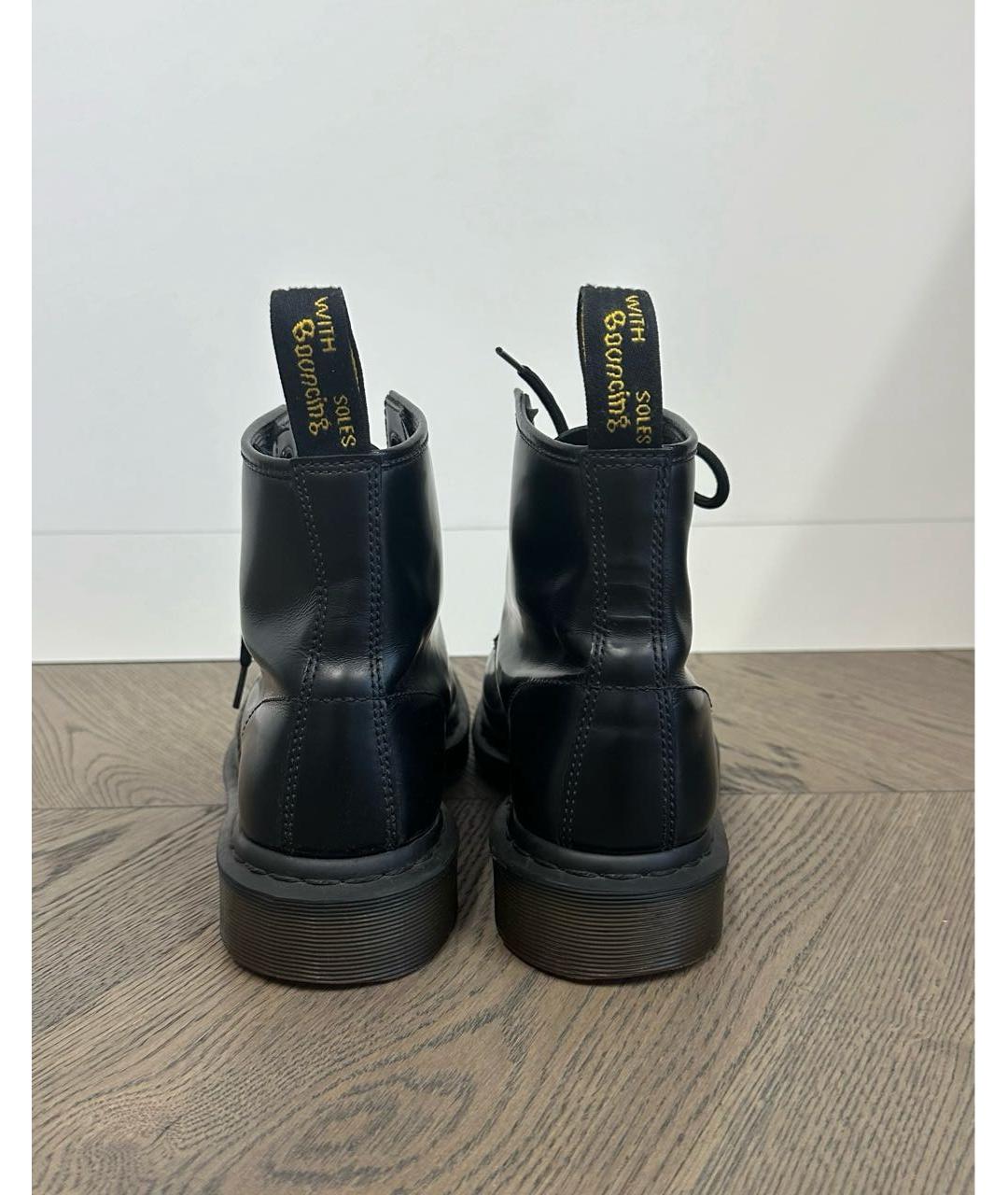 DR. MARTENS Черные кожаные высокие ботинки, фото 4