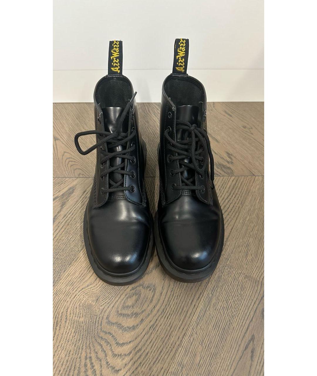 DR. MARTENS Черные кожаные высокие ботинки, фото 2