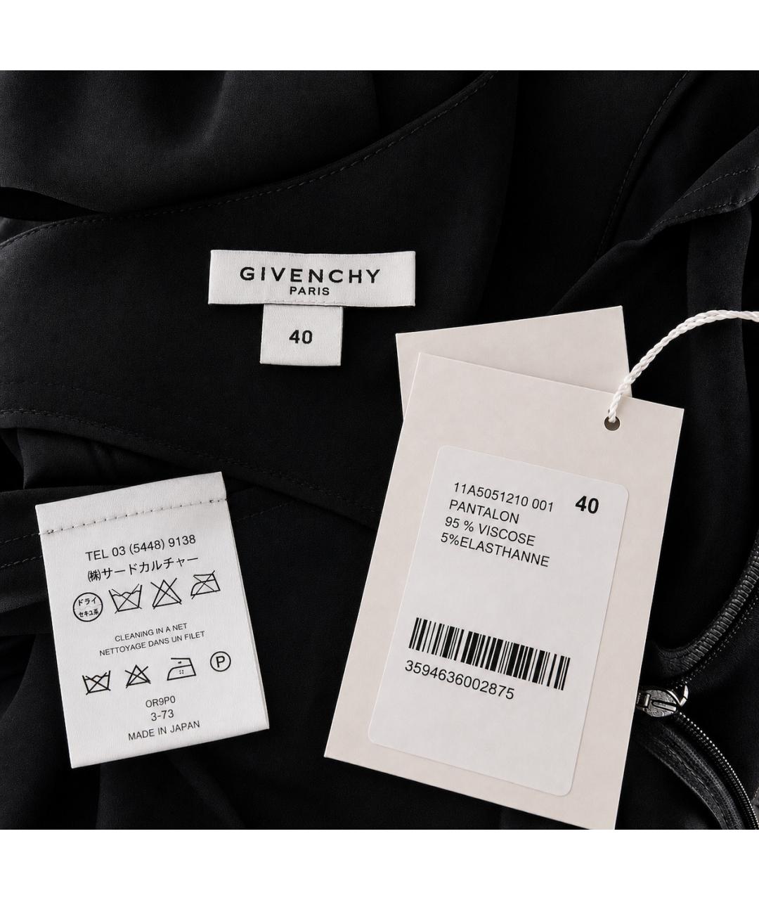GIVENCHY Черные вискозные брюки широкие, фото 5