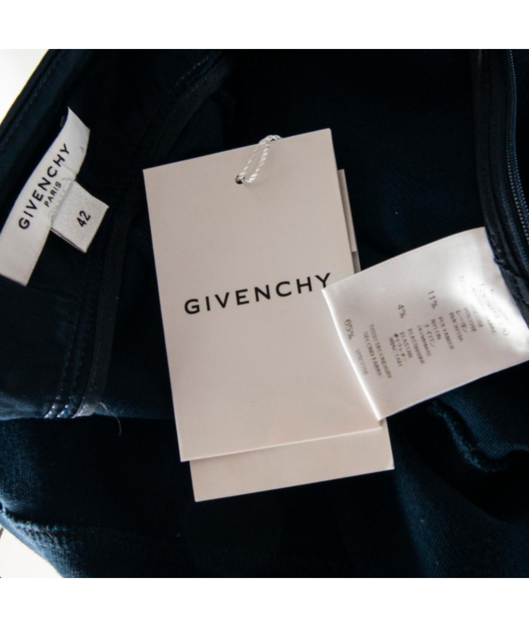 GIVENCHY Темно-синие вискозные брюки узкие, фото 5