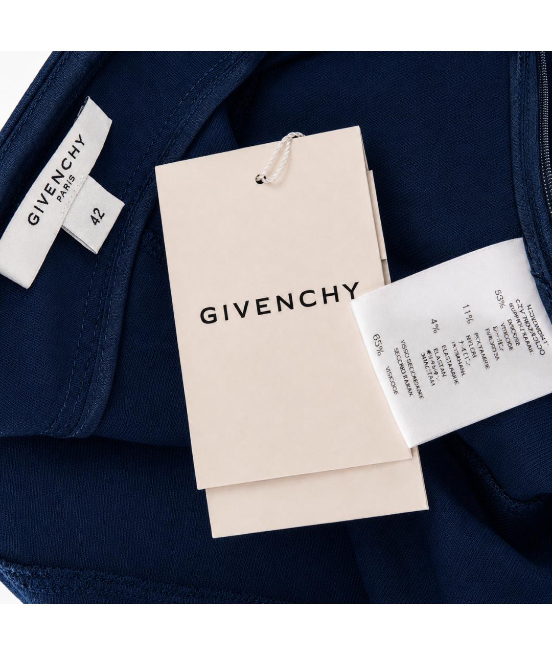 GIVENCHY Темно-синие вискозные брюки узкие, фото 5