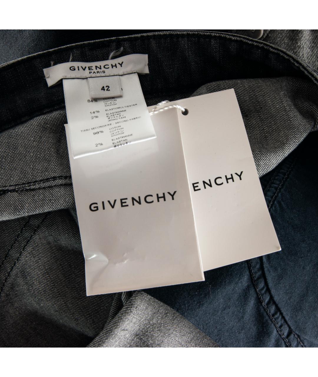 GIVENCHY Антрацитовые хлопковые прямые джинсы, фото 6