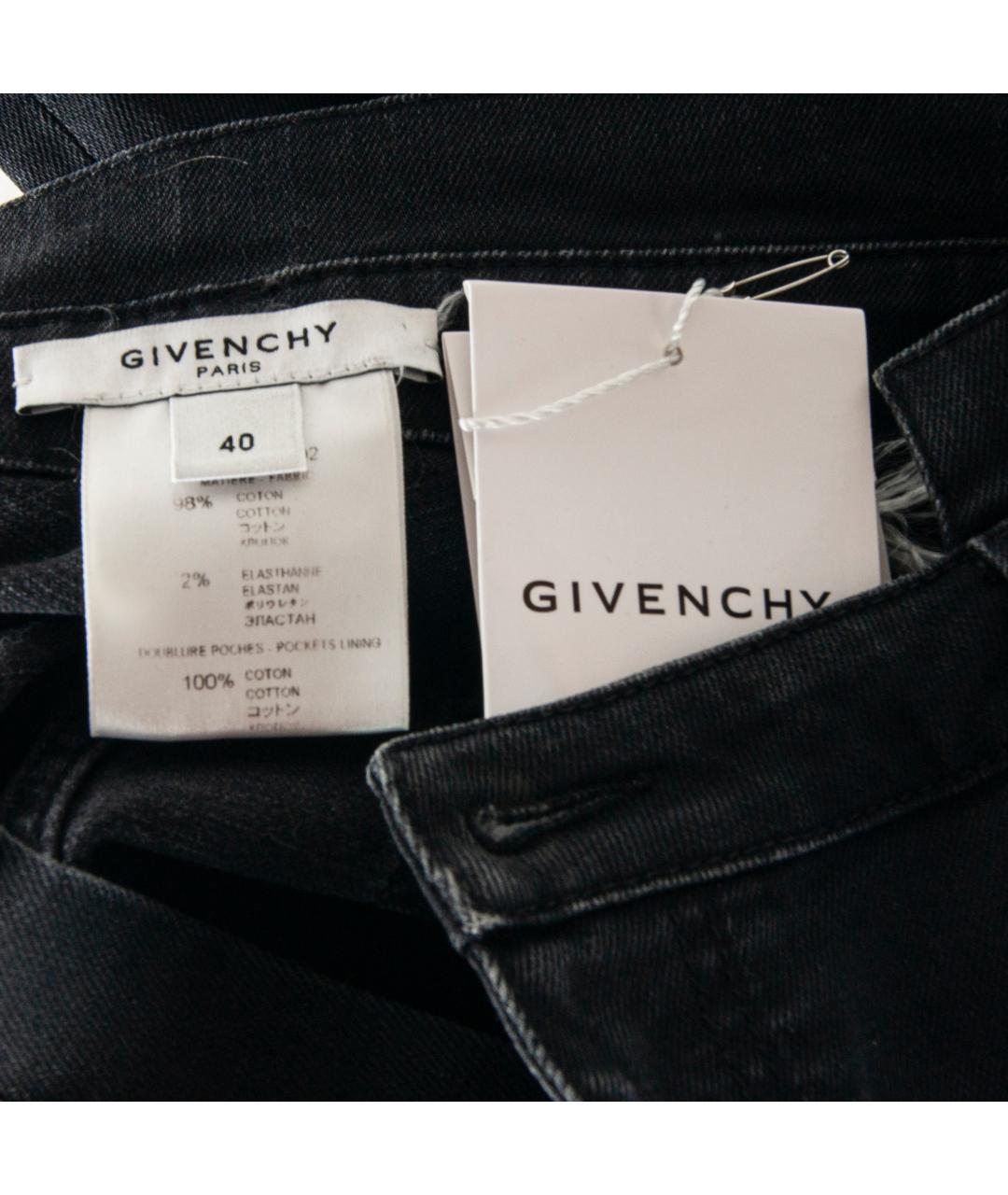 GIVENCHY Антрацитовые хлопко-эластановые прямые джинсы, фото 6