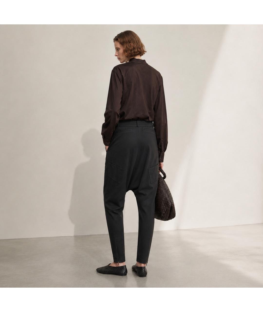GIVENCHY Черные шелковые брюки широкие, фото 7