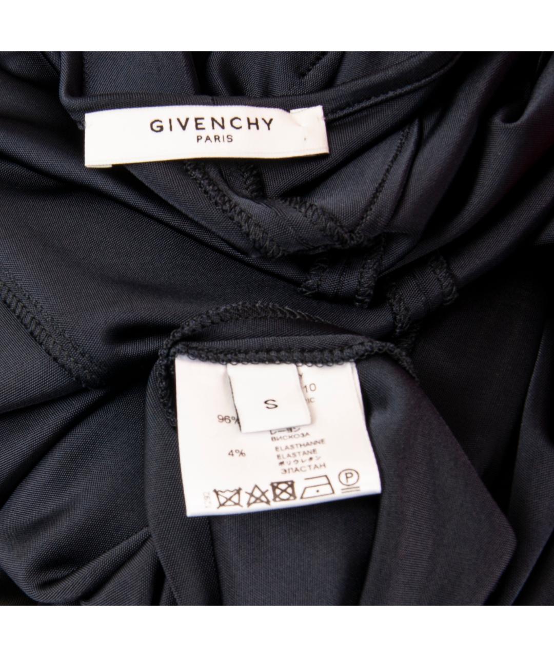 GIVENCHY Темно-синяя вискозная блузы, фото 4