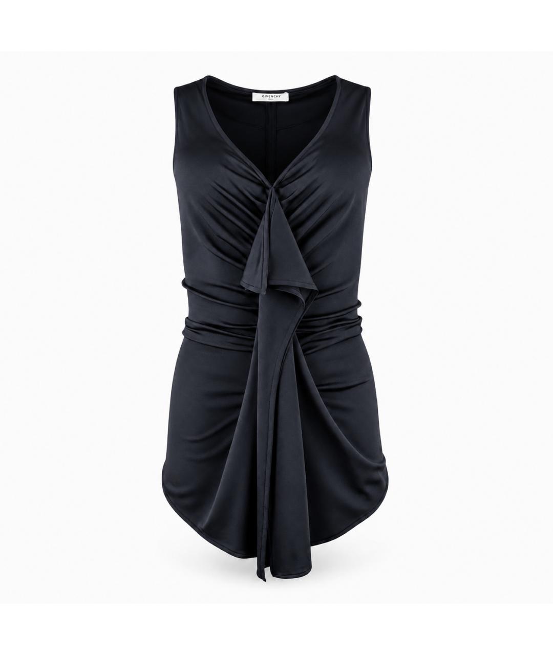 GIVENCHY Темно-синяя вискозная блузы, фото 1