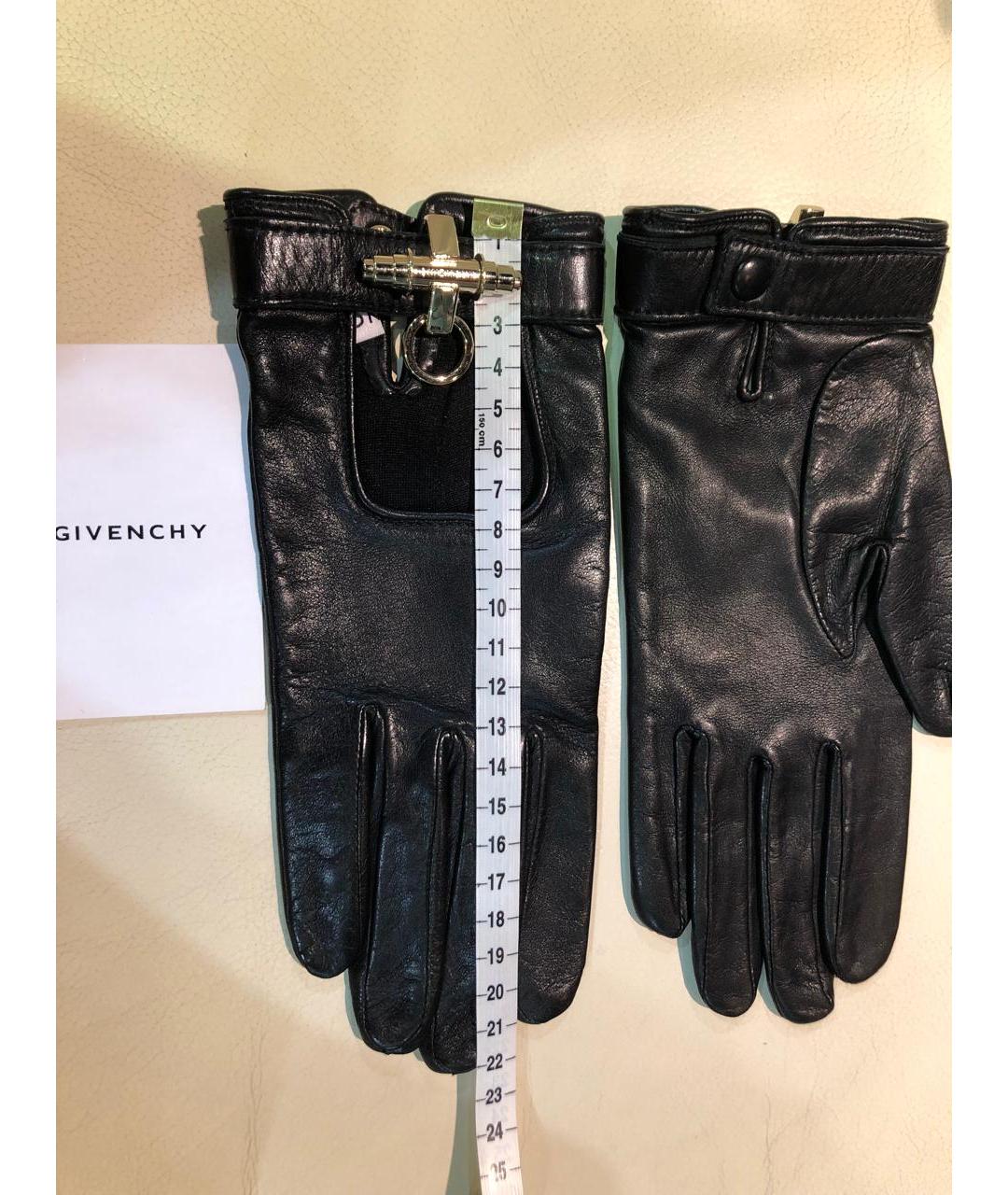 GIVENCHY Черные кожаные перчатки, фото 6