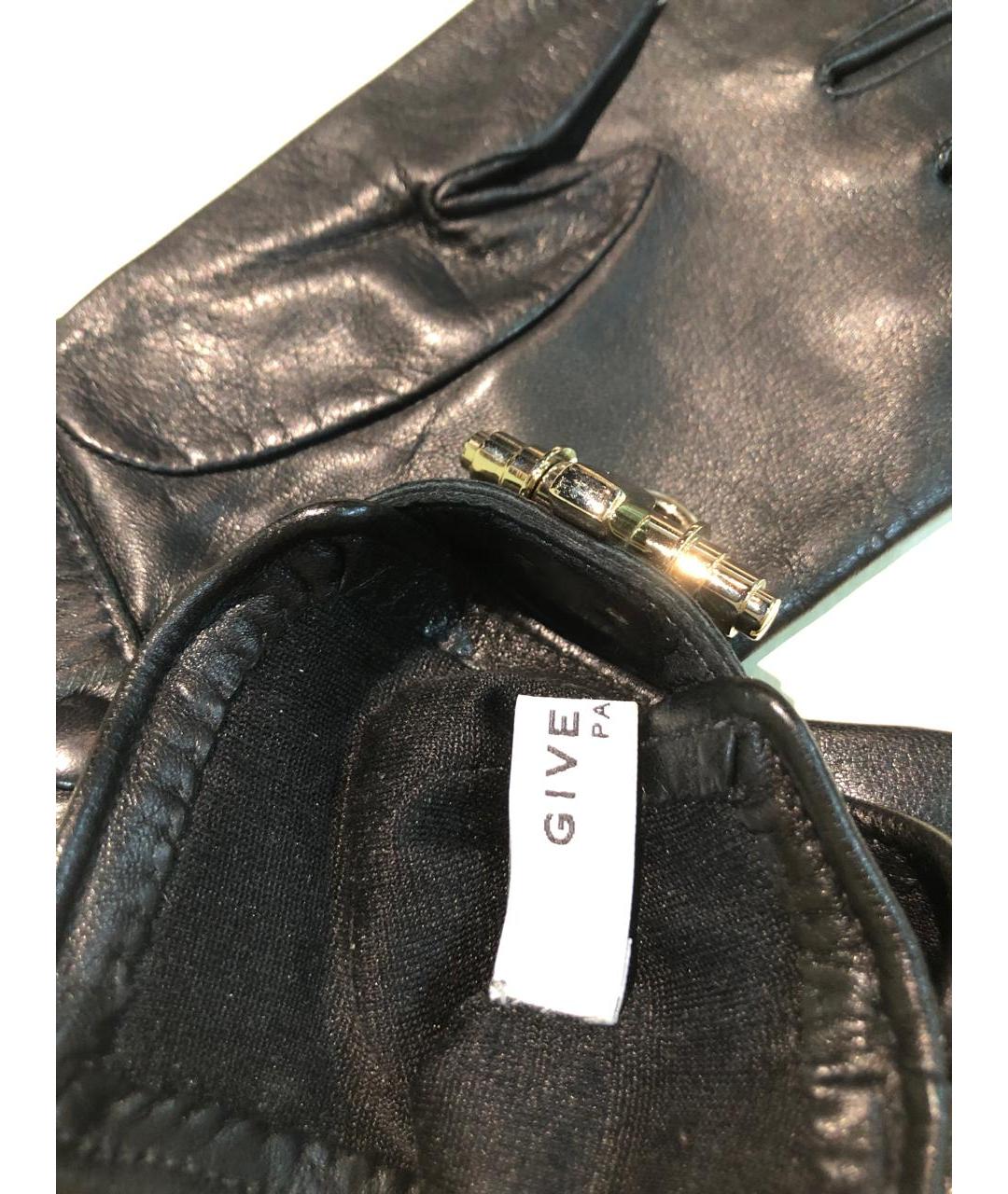 GIVENCHY Черные кожаные перчатки, фото 7