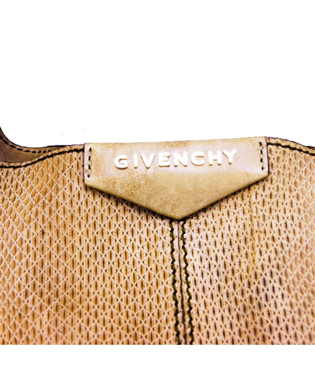 GIVENCHY Бежевая кожаная сумка тоут, фото 5