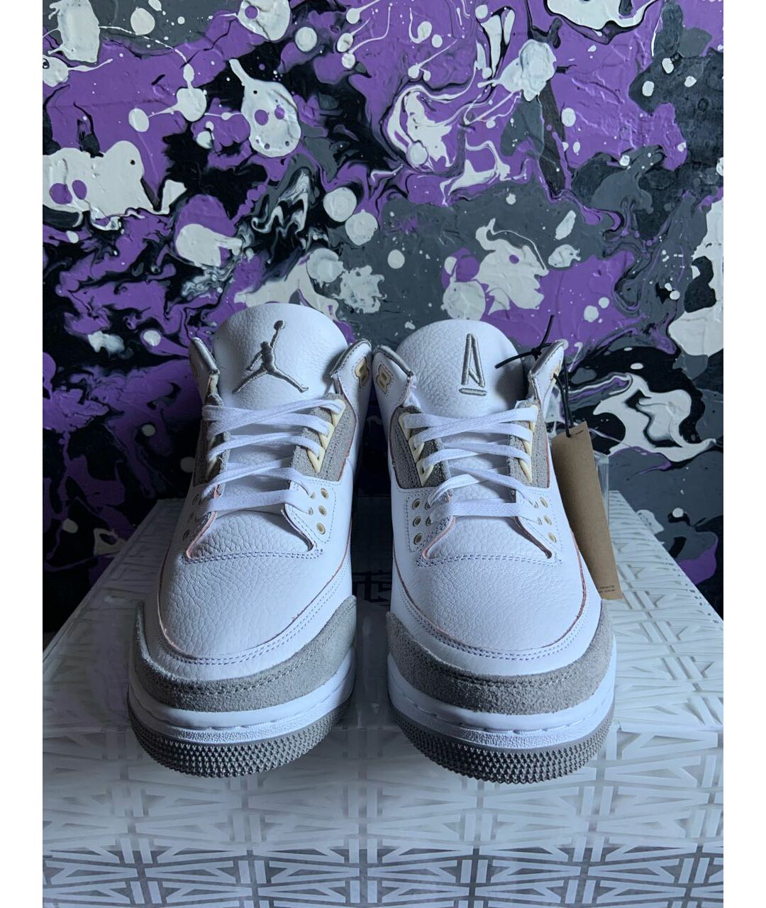JORDAN Бежевые высокие кроссовки / кеды, фото 2