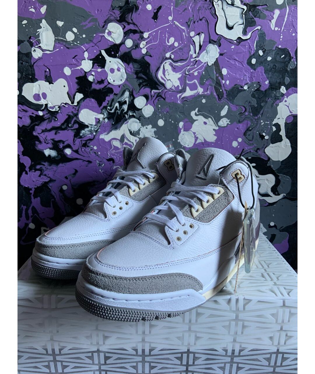 JORDAN Бежевые высокие кроссовки / кеды, фото 4