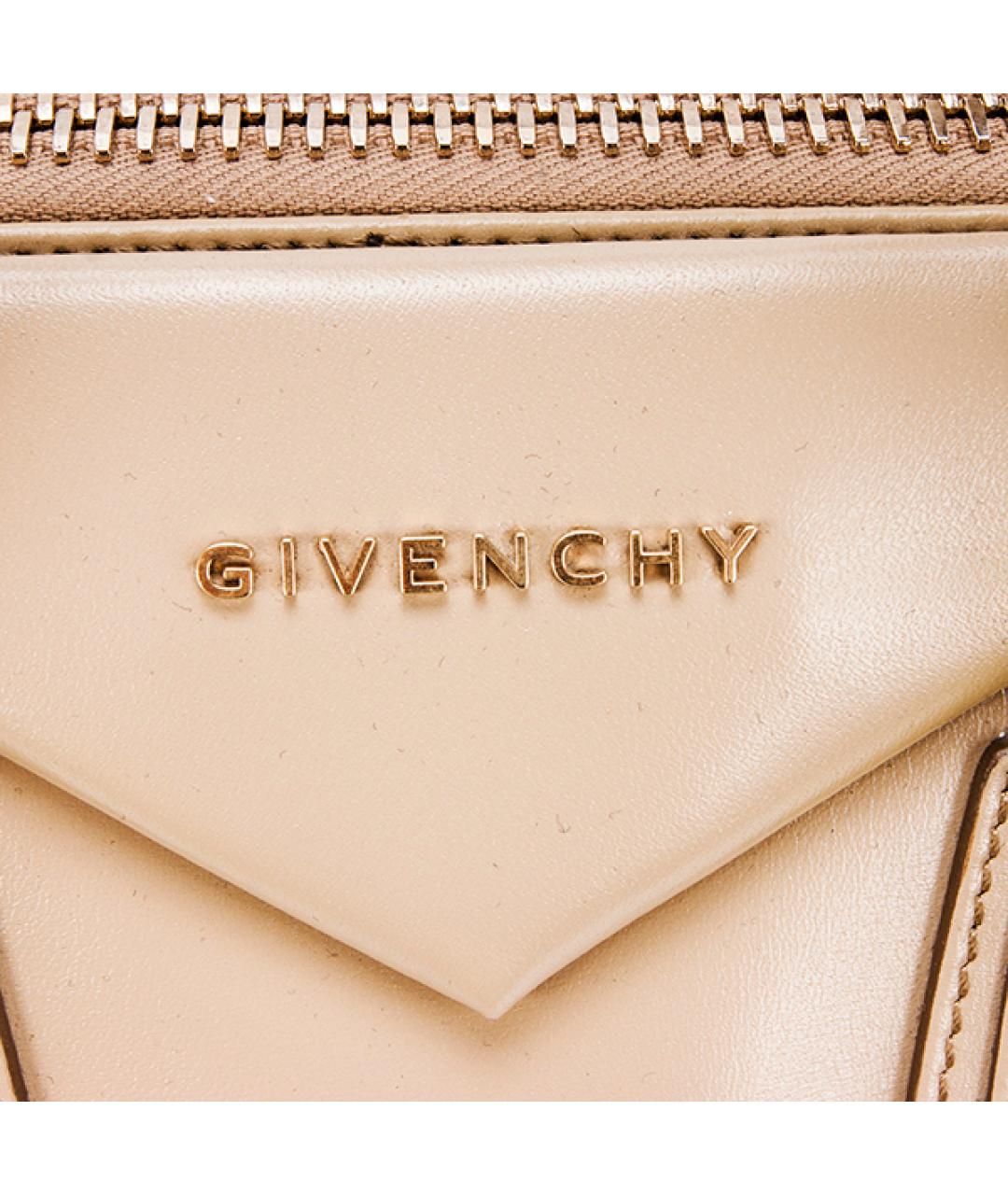 GIVENCHY Бежевая кожаная сумка тоут, фото 3