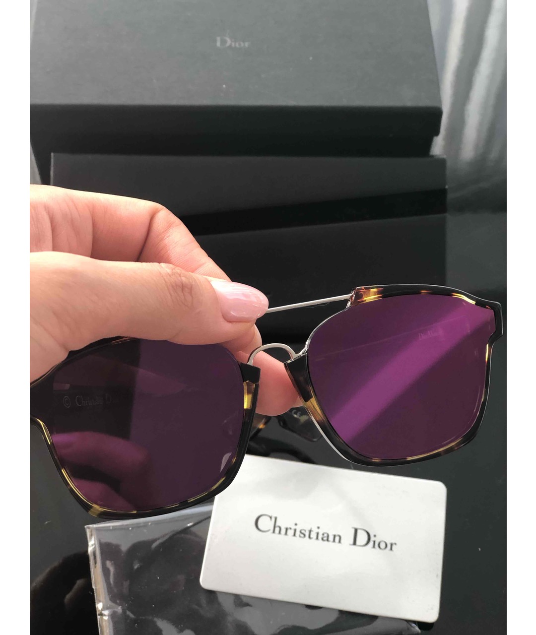 CHRISTIAN DIOR PRE-OWNED Пластиковые солнцезащитные очки, фото 4