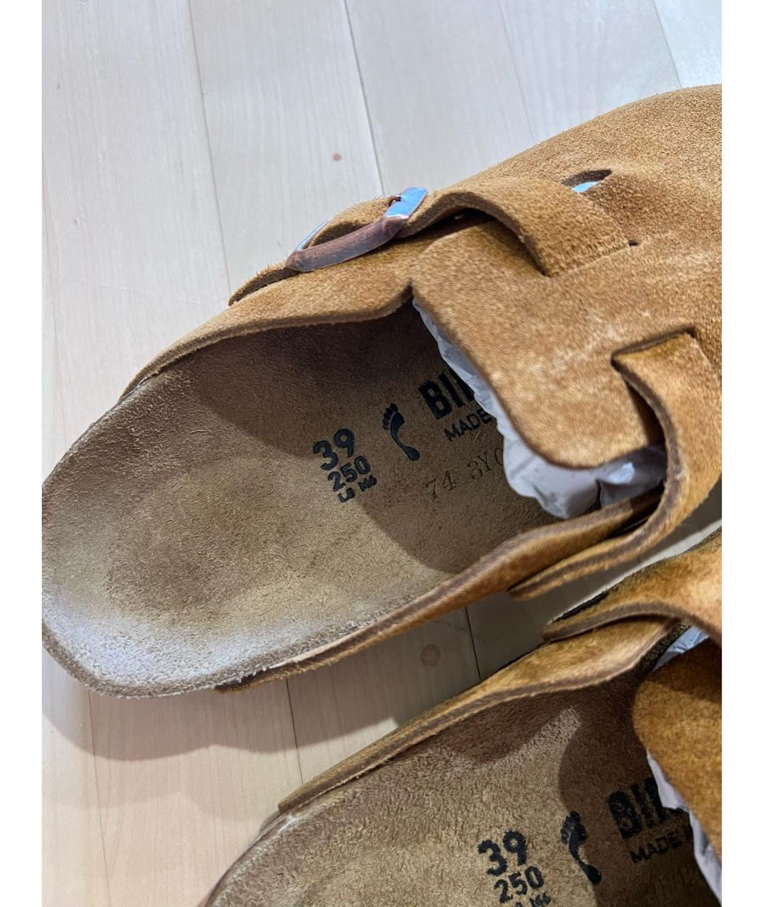 BIRKENSTOCK Коричневые замшевые сабо, фото 3