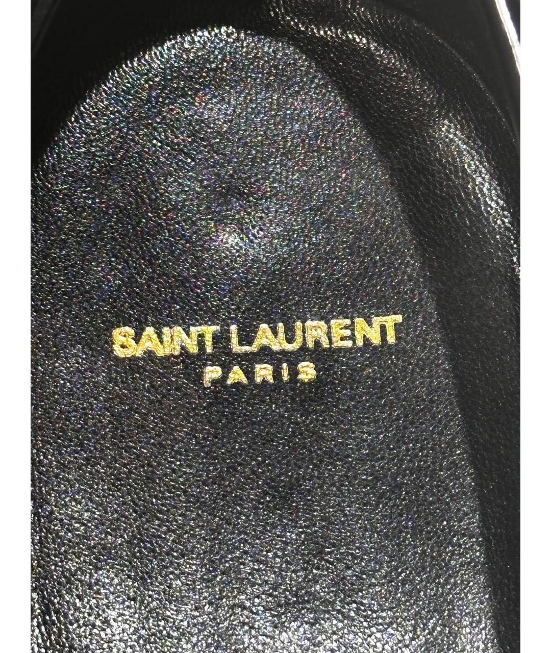 SAINT LAURENT Черные кожаные лоферы, фото 6