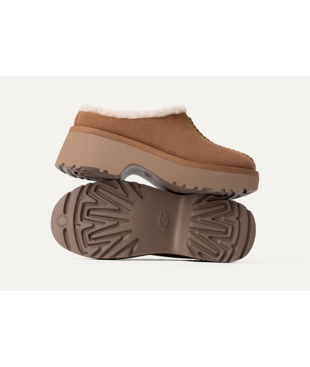 UGG AUSTRALIA Коричневые замшевые мюли, фото 2