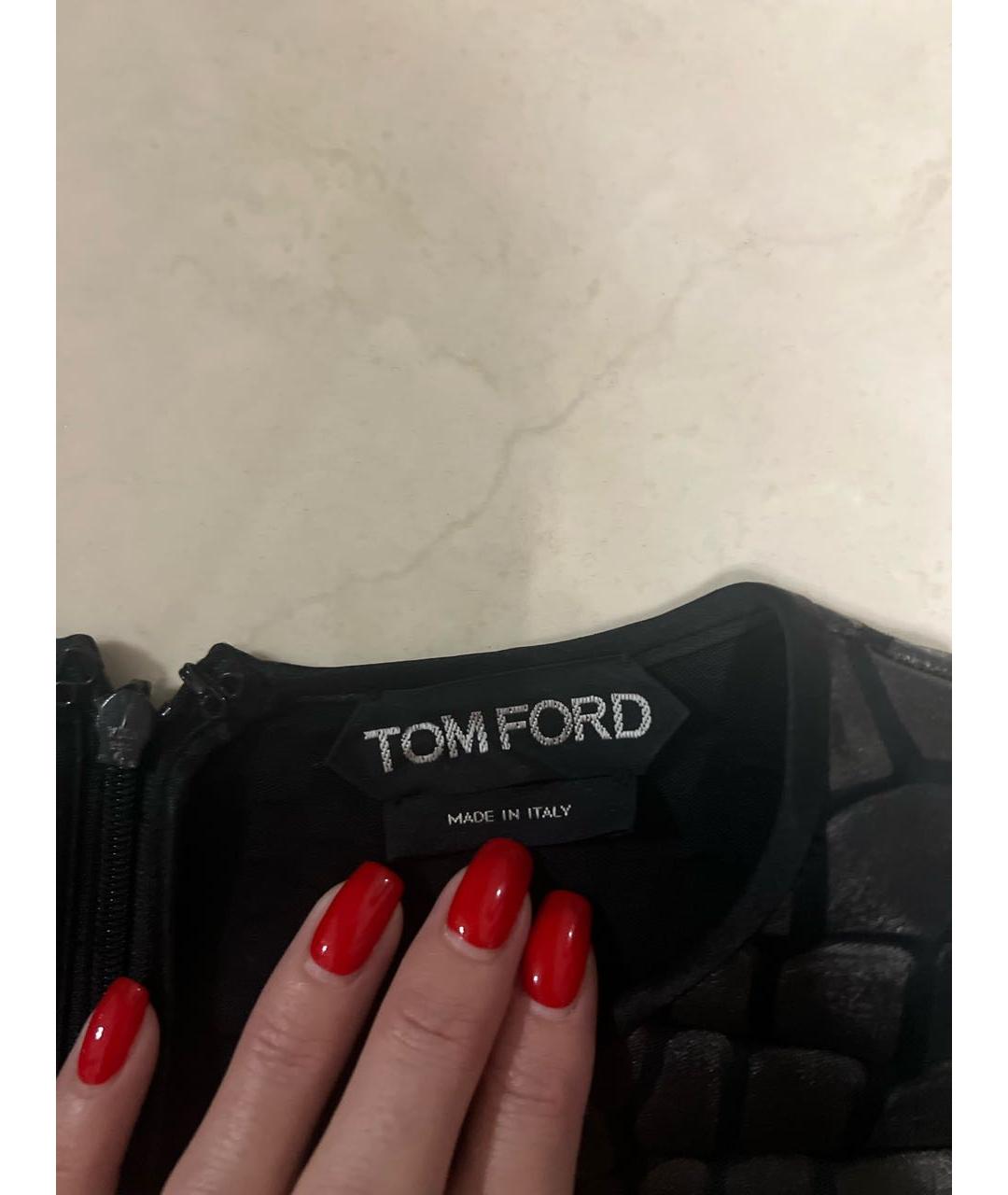 TOM FORD Черная вискозная блузы, фото 2