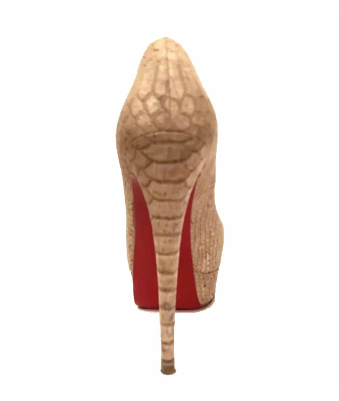 CHRISTIAN LOUBOUTIN Бежевые кожаные туфли, фото 4