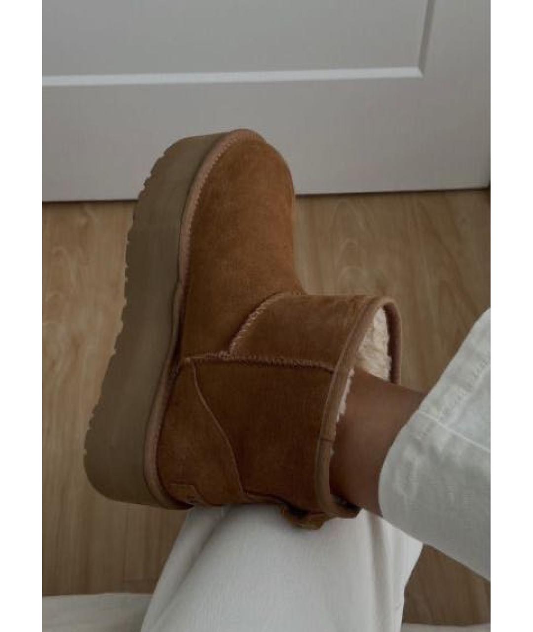 UGG AUSTRALIA Бежевые замшевые ботинки, фото 2