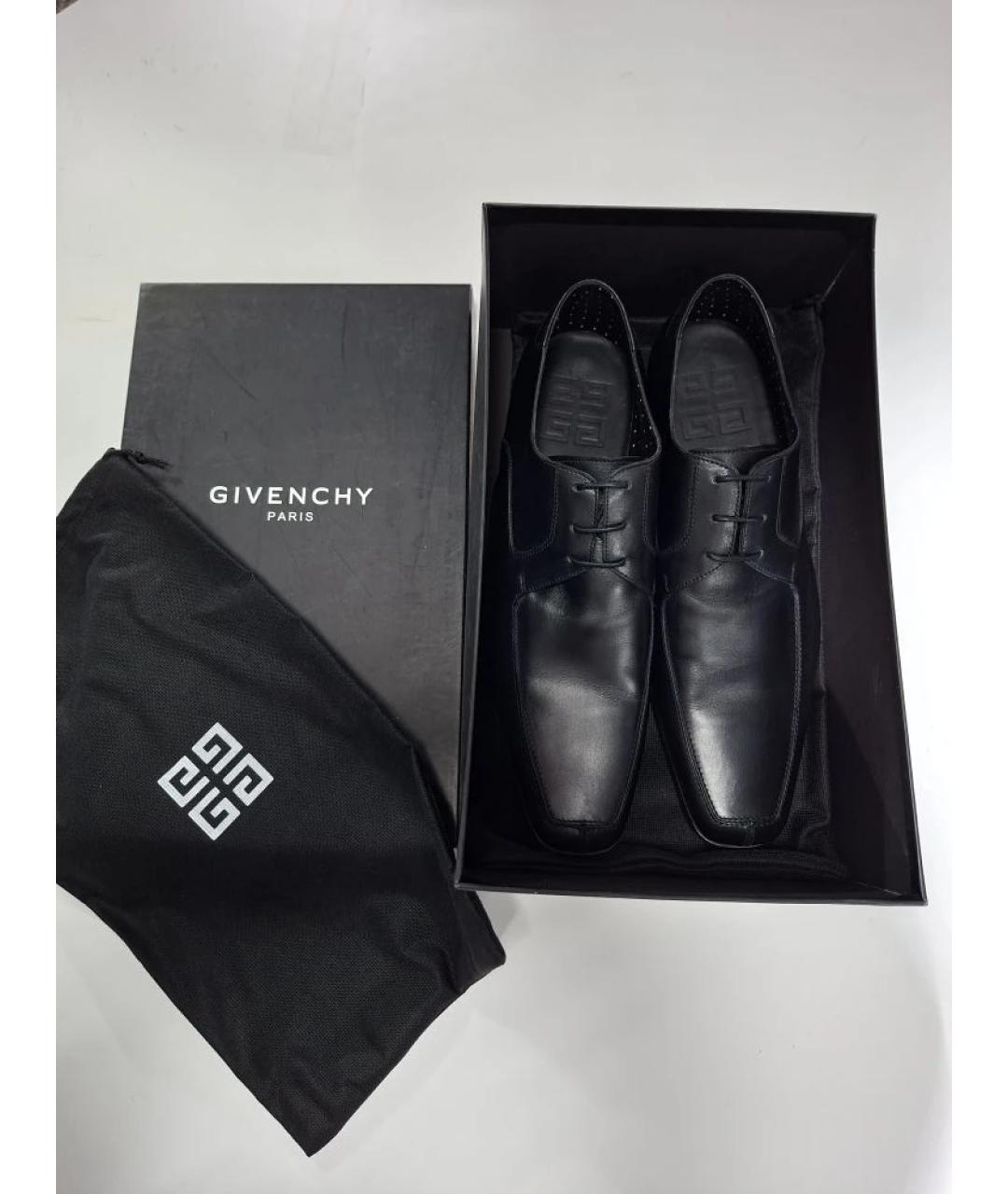 GIVENCHY Черные кожаные туфли, фото 7