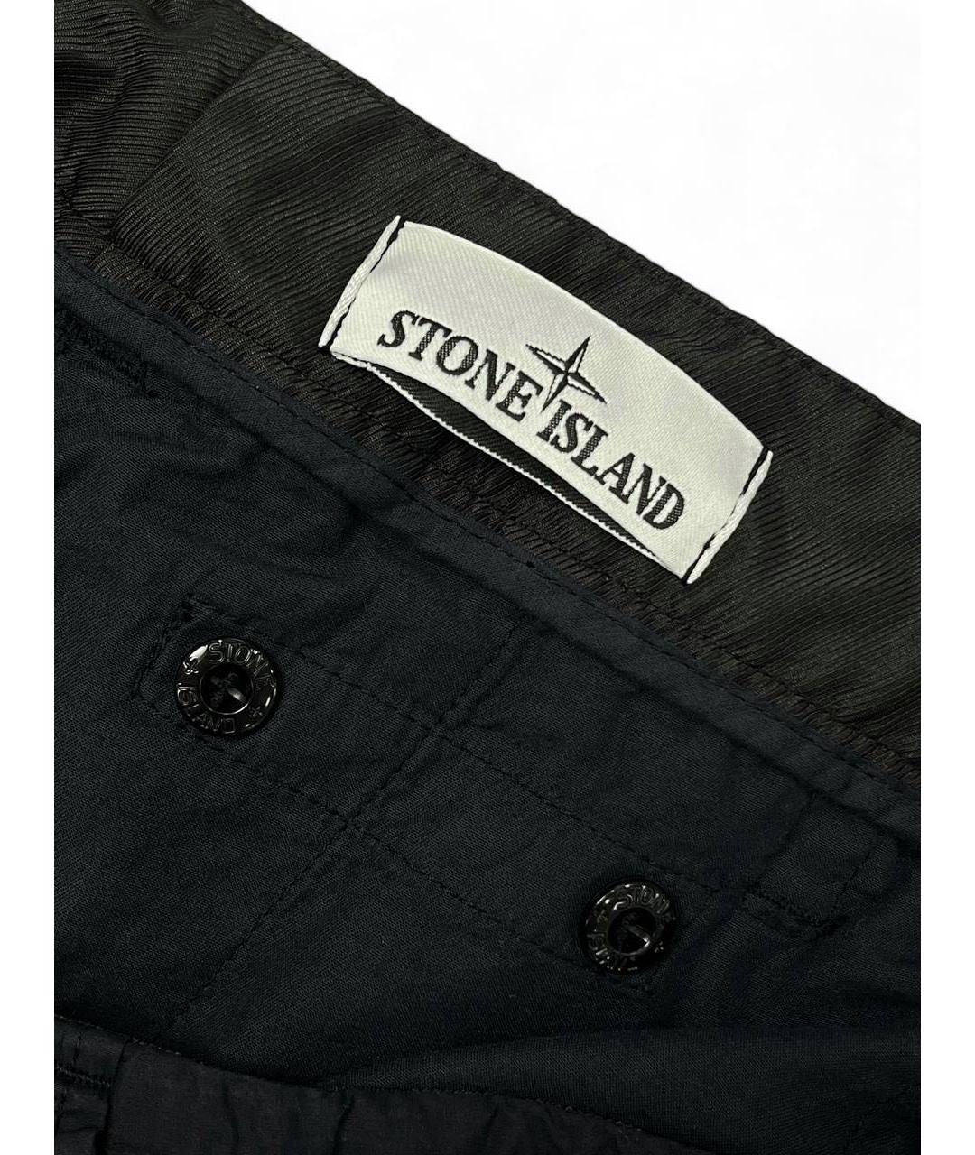 STONE ISLAND Темно-синие хлопковые шорты, фото 3